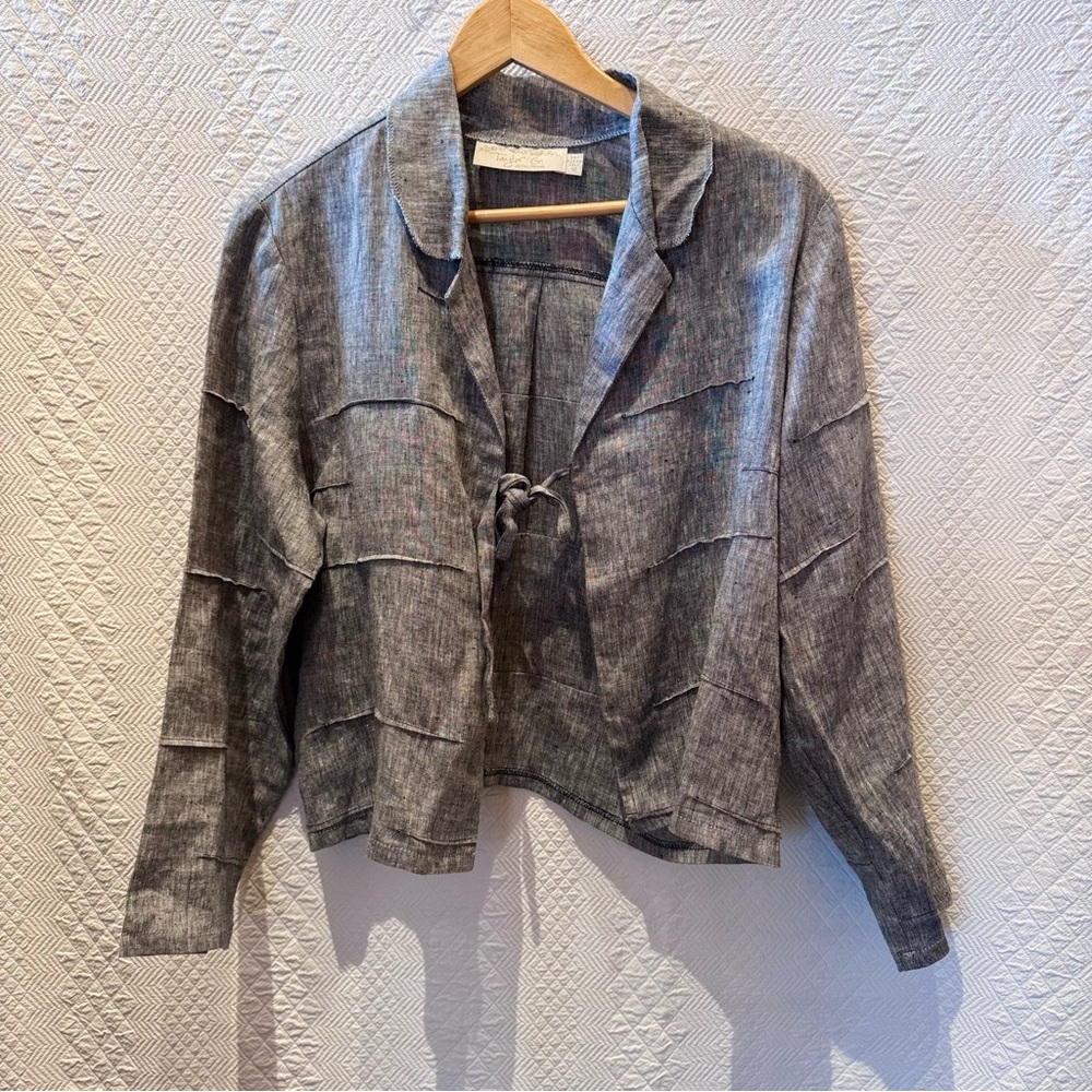 Taylor G 100% Linen Blazer jacket women’s medium made in USA